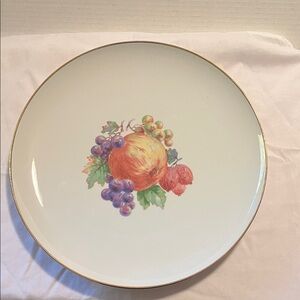 Vintage Thomas Rosenthal 13” fruit platter, "Harvest Orchard" collection.
